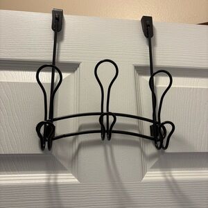 Black Over-the-Door Hook Rack